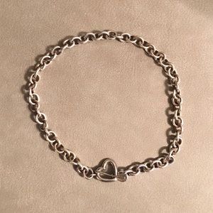 Tiffany & Co. Sterling Silver Heart & Arrow Choker